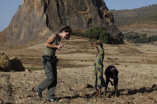 D. Magdalena Sorger on the Ethiopian ant hunt. Photo: Mark Moffett.