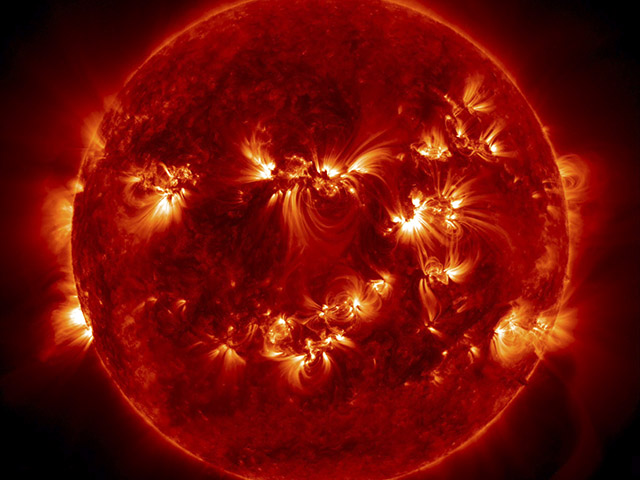 The Sun showing solar flares. Photo: NASA