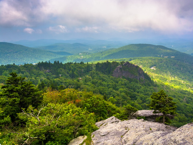 View from the slopes of Grandfather Mountain, near Linville, North Carolina.