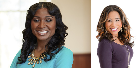 Dr. Tashni Dubroy (left) and Karen Clark (right).