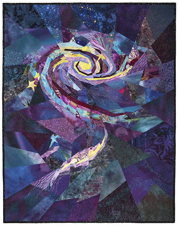 Interacting Galaxies: quilt by Ann Harwell