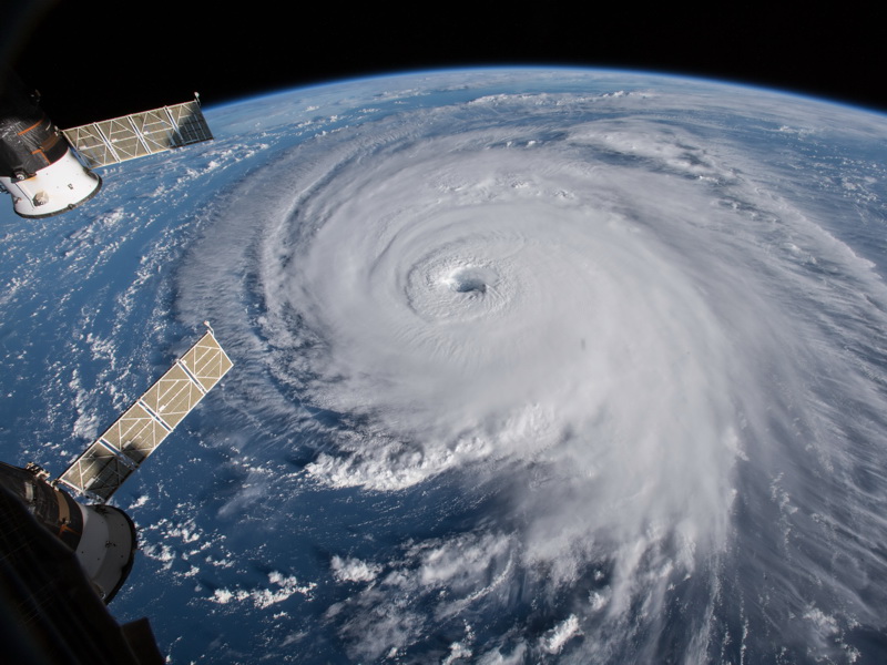 Hurricane Florence, September 12. Photo: NASA Johnson/ISS.