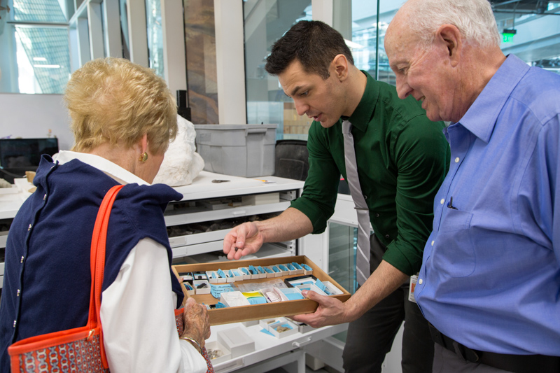 Member tour of Paleontology Research Lab