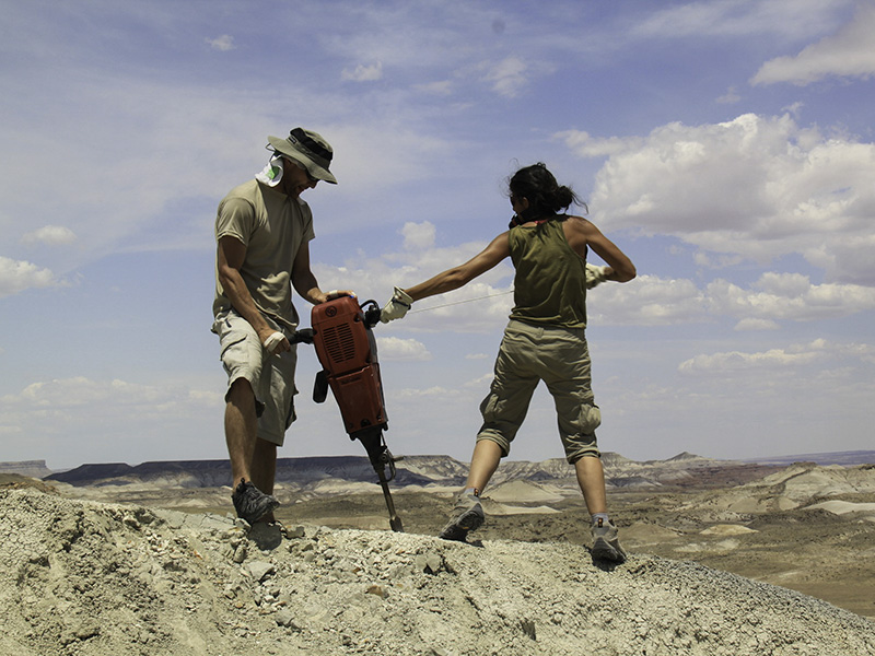 Lindsay Zanno on a dig in Utah, 2014.