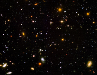 Hubble Ultra Deep Field image, cropped. Image credit: NASA, ESA, and S. Beckwith (STScI) and the HUDF Team.