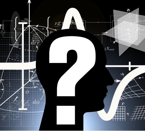 A silhouette of a person with a question mark