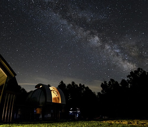 An observatory under the milky way