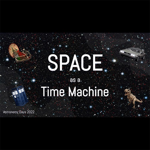 Different fictional time machines in space