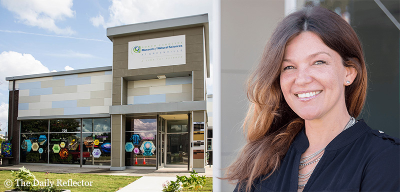 NCMNS Greenville (left) and Director Emily Jarvis (right).