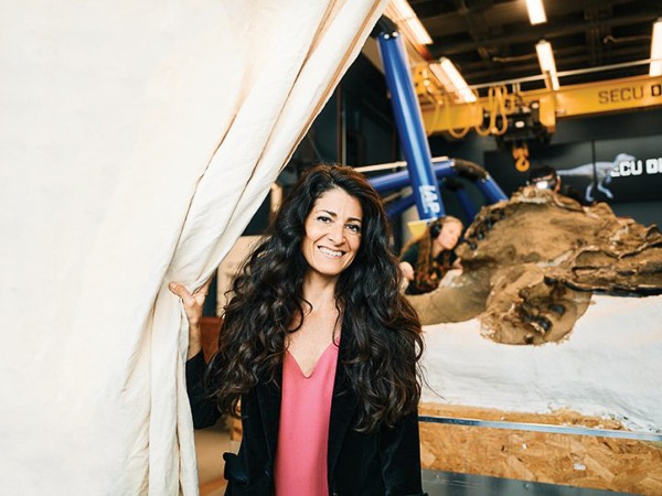 Dr. Lindsay Zanno, head of paleontology at the North Carolina Museum of Natural Sciences. The DinoLab will show real scientists at work studying fossils. Photo: Joshua Steadman.