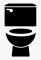 black and white symbol of toilet