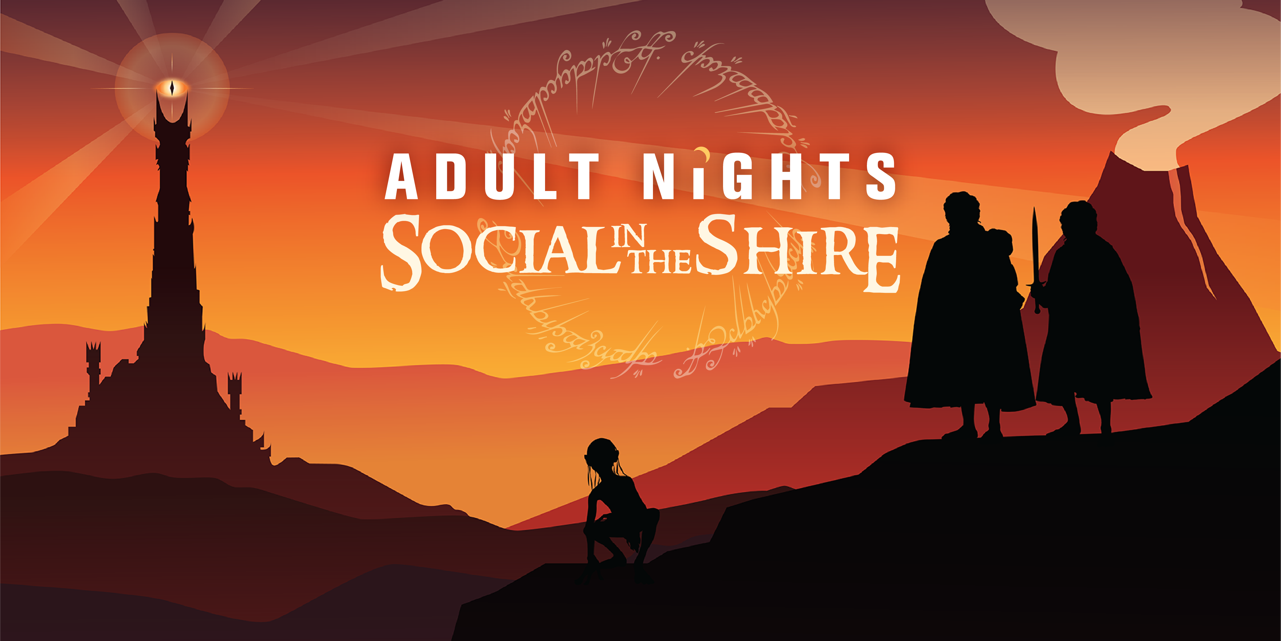 a graphic for Adult Nights: Social in the Shire